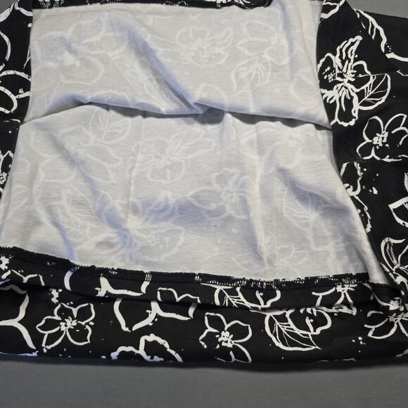 Blair Black White Floral Maxi Dress Casual Sleeveless Scoop Neck Women's Size L - Picture 6 of 6